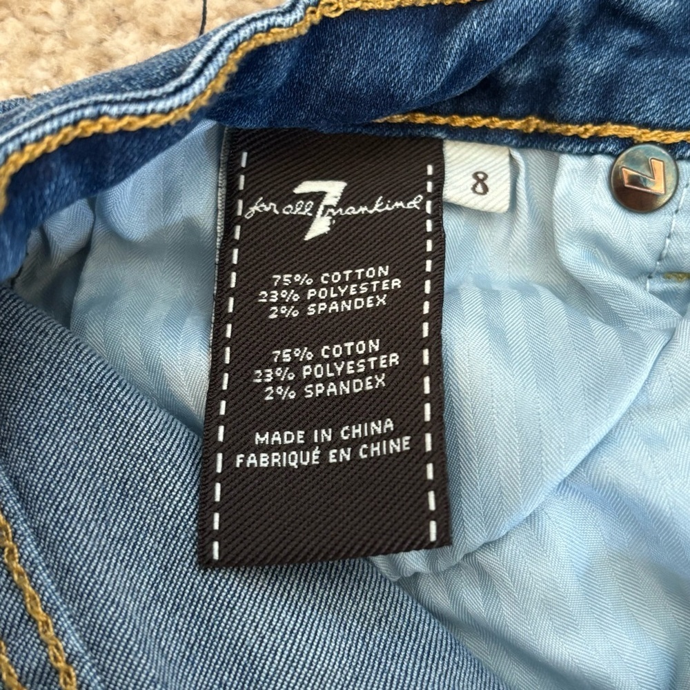 7 For All Mankind Girls Jean Shorts - size 8 - Picture 4 of 8